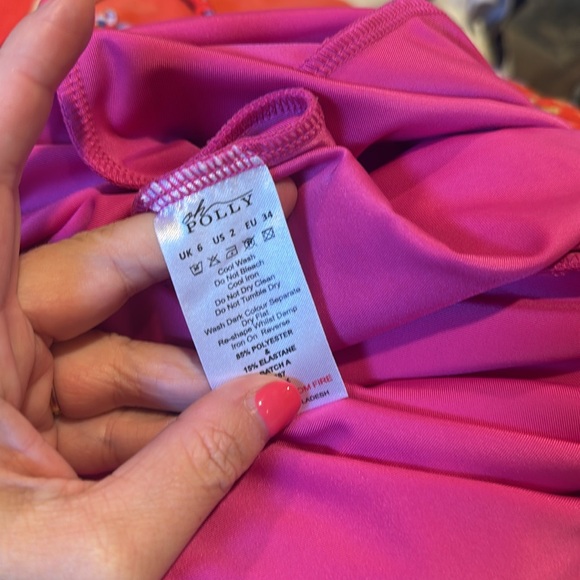 Oh Polly hot pink high neck backless bodycon dress, size 2 - Picture 7 of 7